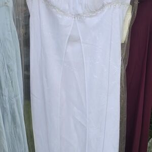 Fiesta White Beaded Long Dress
